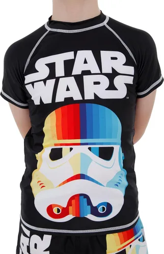 Vista 3 de STAR WARS Disfraz de natación para niños Traje de baño de Stormtrooper de 2 piezas para niños Camiseta de protección y pantalones cortos