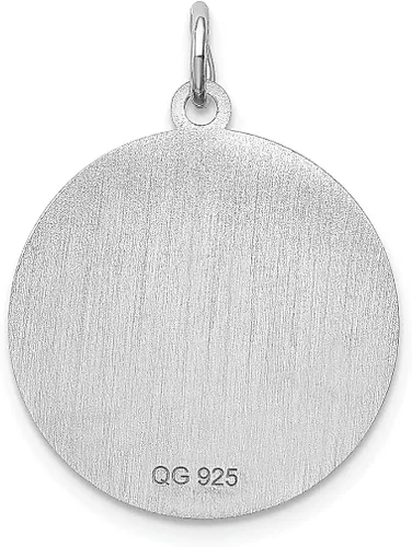 Vista 4 de Collar de plata de ley 925 con dije de disco de caniche, joyería fina para perro, joyería para mujer, regalos para ella