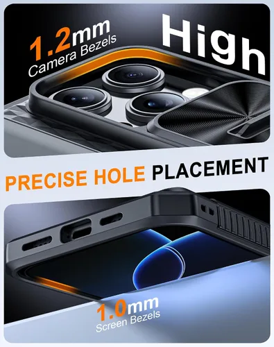 Vista 7 de Vizvera para iPhone 16 Pro Max Funda tipo cartera RFID [Soporte para tarjetas][Control de cámara][Cubierta de cámara] Funda protectora de silicona