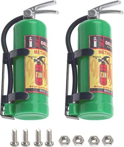 Vista 2 de Extintores de incendios a escala RC 1/10 con calcomanías, accesorios de decoración, compatibles con Traxxas TRX4 Axial SCX10 Redcat Gen7 D90 TF2