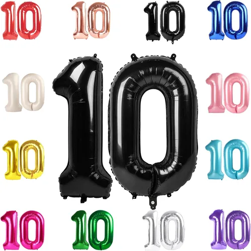 Vista 147 de Globo negro del número 0 de 40 pulgadas – globo número 0, decoraciones
