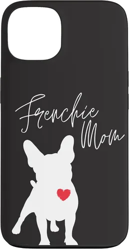 Vista 7 de Frenchie Mom French Bulldog Black Case for iPhone 17