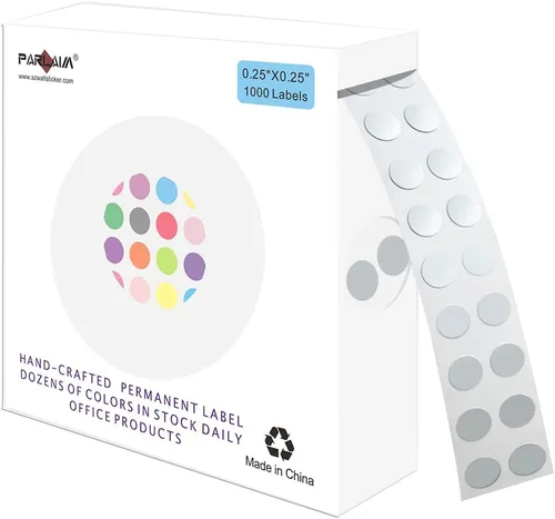 Vista 23 de PARLAIM Calcomanías de punto de código de color de 0.25 pulgadas, 1000 calcomanías de codificación en rollo para oficina, aula de estudiantes, Agua