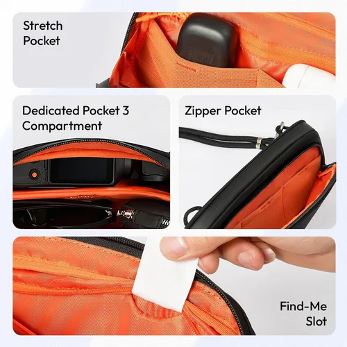 Vista 4 de ULANZI YY08 Bolsa de transporte para DJI Osmo Pocket 3 Pocket 4, funda de transporte portátil a prueba de salpicaduras, protección para DJI Osmo