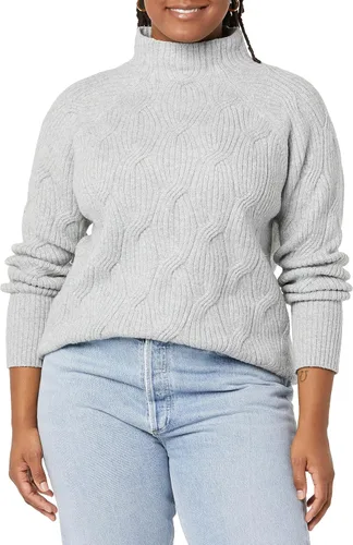 Vista 4 de AMAZON ESSENTIALS - Suéter trenzado suave al tacto con cuello alto para mujer