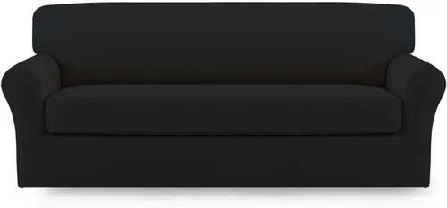 Vista 19 de Easy-Going - Funda elástica de microfibra de 2 piezas para sofá, funda suave de elastano, lavable, parte inferior elástica, protector para muebles