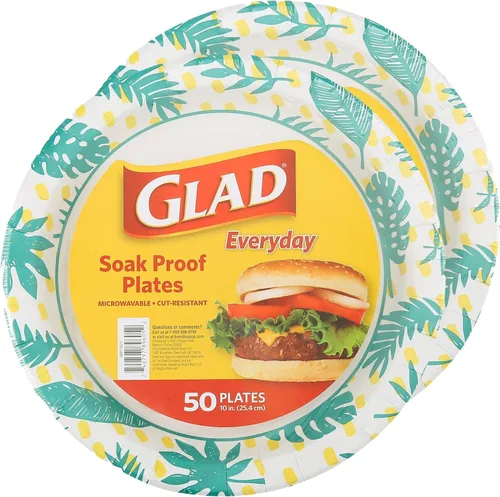 Vista 11 de Glad - Platos de papel desechables cuadrados para todas las ocasiones