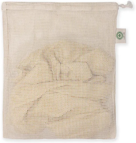Vista 7 de Bolsas de lavandería de malla de algodón para ropa delicada, Beige