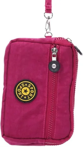 Vista 3 de Bolso de mano pequeño para iPhone 14, 13 Pro 12 Galaxy S23 S22 S21 S20 S21 Fe S22 Plus A53 5G, Rosa Rojo, Pequeño