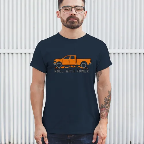 Vista 148 de Tee Hunt Camisetas gráficas y camisetas sin mangas para hombre Roll with Power Pickup Truck