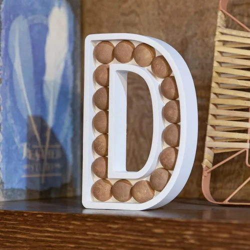 Vista 10 de COLLECTIVE HOME - Letras de madera para decoración de pared, decoración de mesa independiente, letreros decorativos con monograma, decoración