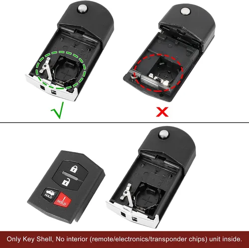 Vista 4 de uxcell Nuevo Smart Remote Flip Key Fob Shell Case 4 Botón para Mazda 3 5 RX-8 CX-7 CX-9 2007-2010