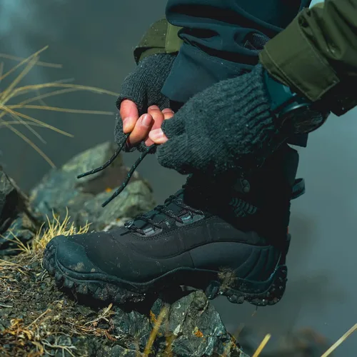Vista 3 de Botas de senderismo para mujer, ligeras, impermeables, para caza, soporte para tobillo, agarre de alta tracción