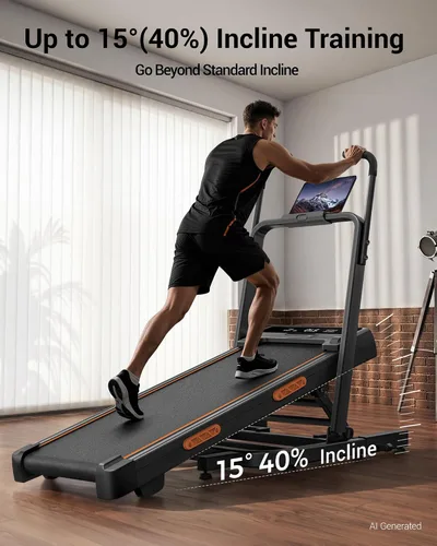 Vista 9 de LONTEK Treadmill with 40% Incline & Handle Bar, Walking Pad with Incline
