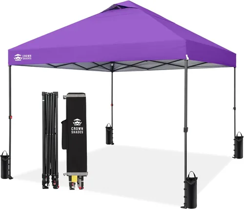 Vista 42 de CROWN SHADES Tienda de campaña desplegable de 10x10, toldo para exteriores Rojo