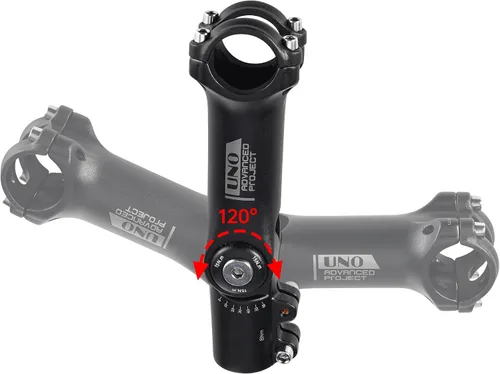 Vista 8 de BESNIN Vástago de bicicleta ajustable de 0 a 120 grados para vástago de 1.252 in 3.543 in/4.331 in, vástago ajustable de MTB para bicicleta
