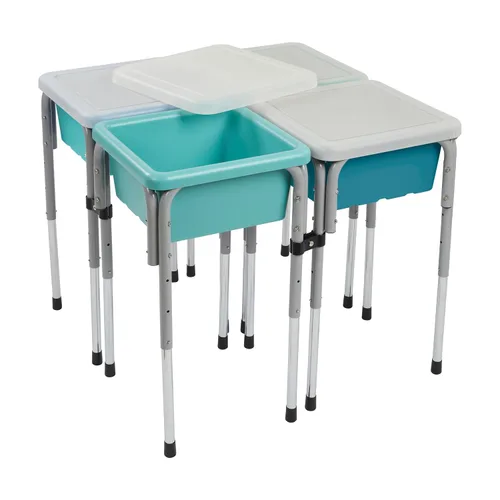 Vista 22 de ECR4Kids Mesas modulares de juego con arena y agua con tapas, varios colores, Multi Color, 1 Azul /Rojo