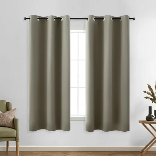 Vista 150 de KOUFALL Cortinas de Baño Aqua para Ventana, Juego de 2 Paneles Decoración Costera Cortinas Cortas Opacas para Ventana Pequeña de Cocina Puerta