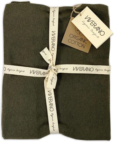 Vista 5 de Suéter de punto Poncho de punto para mujer, algodón orgánico, hilo amoroso, Verde jaspeado