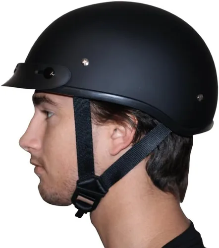 Vista 9 de Casco de Motocicleta Medio Casco - Ligeros y Elegantes, Aprobados por el Departamento de Transporte (DOT) para Adultos - Perfectos para Hombres
