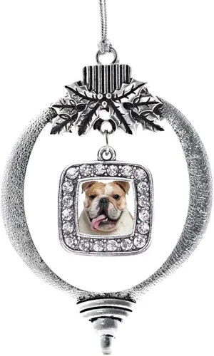 Vista 158 de Inspired Silver - Nana púrpura - Adorno de Navidad plateado - Adorno cuadrado para árbol de Navidad con circonita cúbica - Decoración colgante