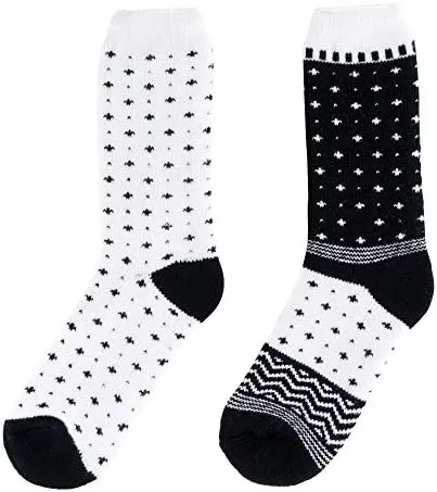 Vista 2 de HOT FEET 2 Pack Warm Cozy Thermal Socks for Women - Thick Insulated Crew for Cold Winter Weather