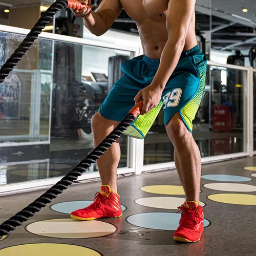 Vista 7 de Zapatos de boxeo para hombre, zapatos de entrenamiento cruzado de caña alta para interiores, gimnasio, deportes, zapatos de entrenamiento integrales