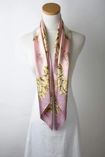 Vista 4 de corciova - Bufanda cuadrada grande para mujer, diadema sedosa para cabello rizado, lazo para dormir por la noche, bandana a la moda, 35 x 35 pulgadas
