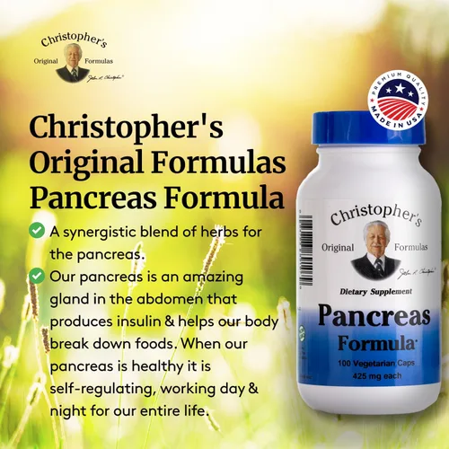 Vista 4 de Dr. Christopher's Pancreas Formula - Limpieza del páncreas Detox & Repair - Probióticos para la salud digestiva