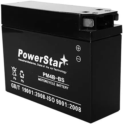 Vista 2 de PowerStar Batería sellada AGM de 12V YT4B-BS para Yamaha SR400 VINO 50 YJ50R Classic