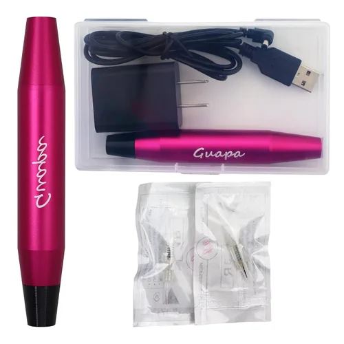 Vista 5 de Guapa Microblading máquina de tatuaje eléctrica MST máquina de maquillaje permanente dispositivo de pistola de tatuaje con 50 agujas de cartucho