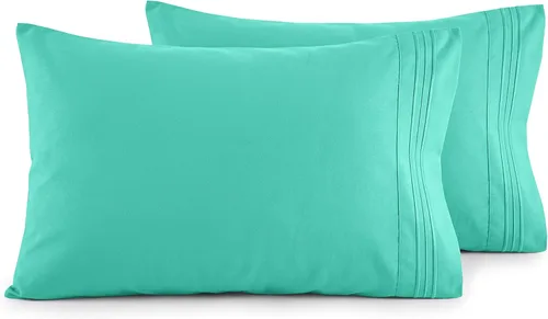 Vista 30 de Elegant Comfort Juego de fundas de almohada ultrasuaves de lujo de 2 piezas - Microfibra premium de calidad hotelera 1500, doble cepillado