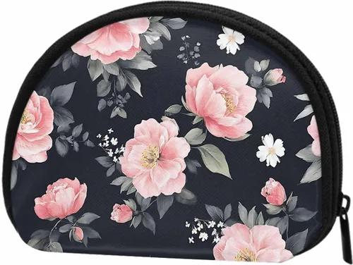 Vista 19 de IBILIU Monedero pequeño con diseño de manzanillas sobre fondo azul, mini, monedero, monedero, monedero, cambio, para mujeres y hombres, Moneda-002