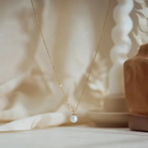 Vista 6 de Gargantilla de perlas para hombre, juego de collar de cadena dorada en capas, joyería de perlas de moda, regalos de cumpleaños, rellenos de A1