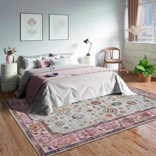 Vista 181 de GLN Rugs Traditional Collection - Alfombra de felpilla lavable a máquina, tradicional lavable, antideslizante, alfombra de felpilla de pelo corto