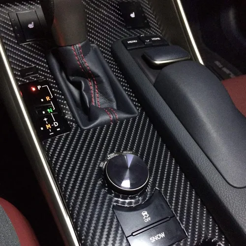 Vista 7 de x xotic tech Cubierta del panel de palanca de cambios de la consola central, fibra de carbono suave auténtica, compatible con Lexus IS250 2014 2015