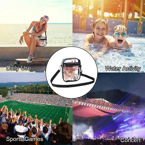 Vista 7 de Bolso cruzado transparente, aprobado para estadios, para conciertos, eventos deportivos