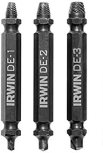 Vista 5 de IRWIN 1876221 Impact Performance Series Grip Broca extractor de tornillo de doble extremo, De-1