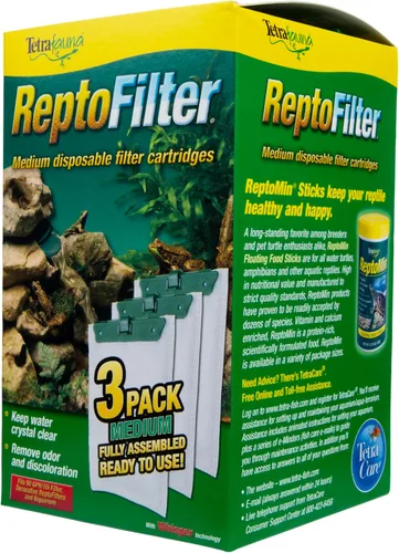 Vista 3 de Cartuchos de filtro ReptoFilter de TetraFauna, tamaño mediano, recambios de cartucho de filtro, 3