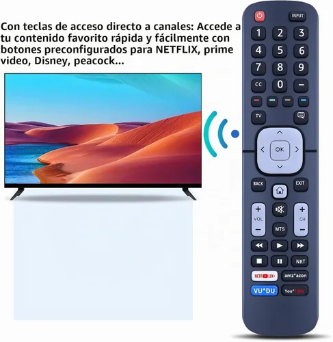 Vista 4 de Control remoto de repuesto EN2A27ST Sharp Compatible con Sharp 4K Ultra LED Smart HDTV LC-32P5000U LC-40P5000U LC-43P5000U LC-50P5000U LC-55P5000U