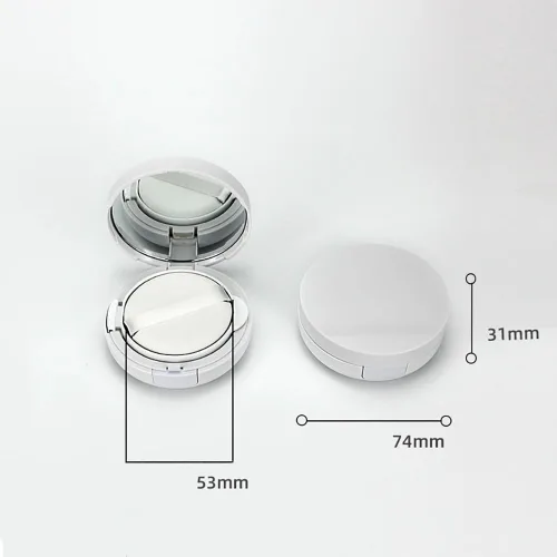 Vista 2 de Caja de soplo de cojín de aire portátil de 0.53 oz, contenedor de polvo de maquillaje vacío, estuche de base de cojín de bricolaje, estuche