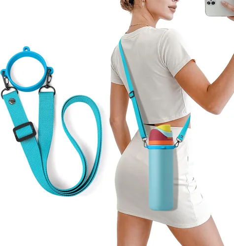 Vista 19 de Water Bottle Strap for Owala Freesip 24oz 32oz 40oz & Sway 30oz 40oz Rojo