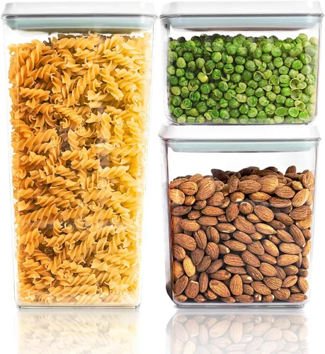 Vista 17 de Mini Envase de Snacks - 0.3 Qt Contenedores de Almacenamiento de Alimentos Pop, Contenedores de Alimentos Pequeños Libres de BPA con Tapas, Envases