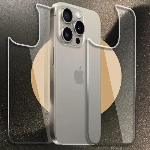 Vista 9 de Protector de cristal trasero para iPhone 15 Pro Max y protector de lente de cámara [2 + 2 paquetes], iPhone 15 Pro Max, protector de pantalla Cámara