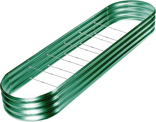 Vista 12 de Land Guard Kit de cama de jardín elevada galvanizada de 8 x 2 x 1 pies, cajas de jardín elevadas de capacidad de 108 galones para exteriores, camas