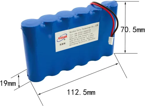 Vista 2 de VIDAR - Batería recargable de iones de litio de 12 V, 6200 mAh, batería de iones de litio de alta capacidad con enchufe JST PH2.54/2P