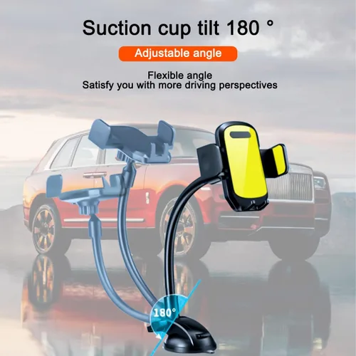 Vista 3 de Osilly Soporte para teléfono celular de automóvil, salpicadero de vehículo, ventilación de aire, manos largas, soporte de teléfono, accesorios