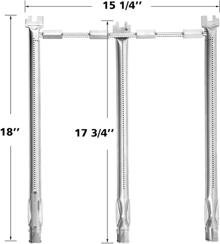 Vista 2 de 69787 Quemador de parrilla de 18 pulgadas para parrillas de gas Weber Spirit 300 y Spirit II serie 300, Spirit E310 E320 S310 S320 E330 S330 SP330