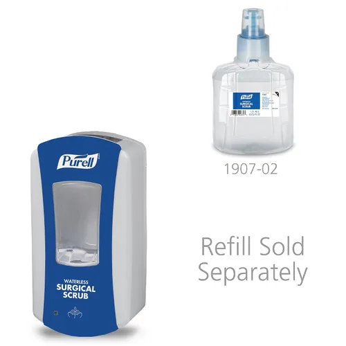 Vista 3 de PURELL LTX-12 Dispensador sin contacto de solución quirúrgica sin agua, azul, para recambios de 1200 mL PURELL LTX-12 (Paquete de 1) - 1932-04