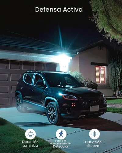 Vista 5 de aosu Cámara de seguridad solar inalámbrica para exteriores, cámara WiFi con batería de 3K/5MP para seguridad del hogar, PTZ panorámico, seguimiento